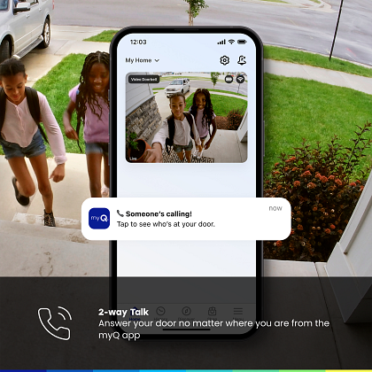 Chamberlain Video Doorbell MYQ-D49TXXB 2-way Talk Engage in two-way communication