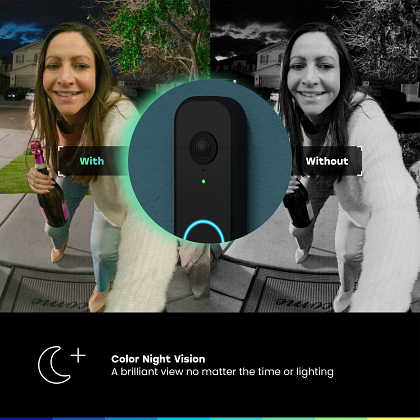 Chamberlain Video Doorbell MYQ-D49TXXB 2K Video with Color Night Vision