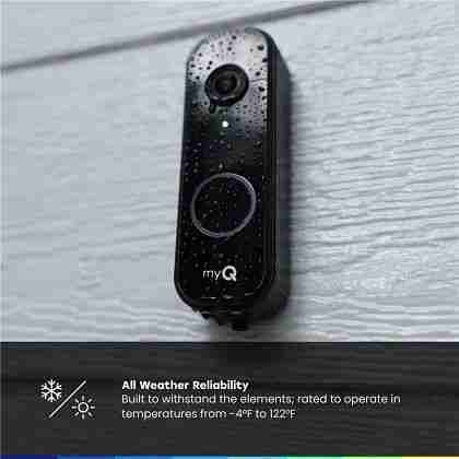 Chamberlain Video Doorbell MYQ-D49TXXB Extreme Weather Compatibility Built to perform in extreme weather from