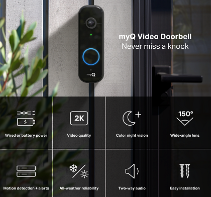 Chamberlain Video Doorbell MYQ-D49TXXB App Features | Family Garage Door Repair Charlotte NC