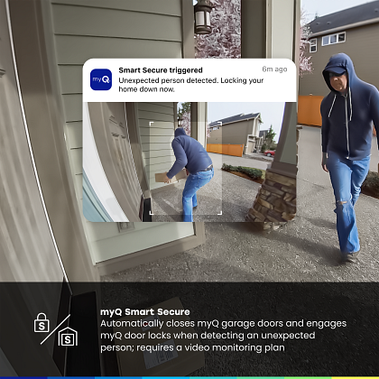 Chamberlain Video Doorbell MYQ-D49TXXB myQ smart secure