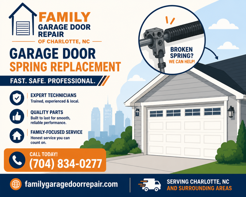 family garage door repair spring replacement charlotte nc